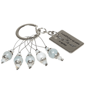Stitch Marker, Wire - Freshwater Pearls, set/5