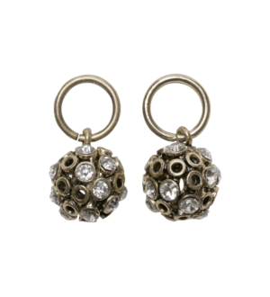Stitch Marker, Ring - Metal Ball - Antique, set/2