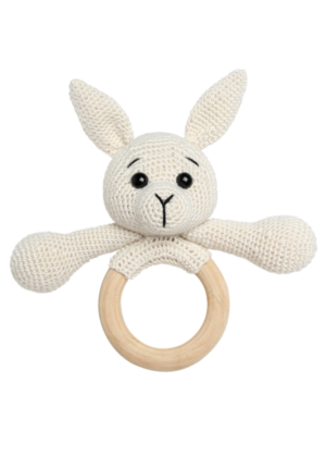 Sensory Bunny onwooden ring