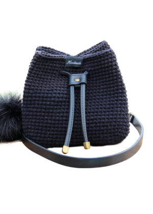 Bucket bag
with PU leather bottom