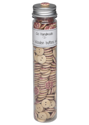 Wooden - Pink Star - 15 mm