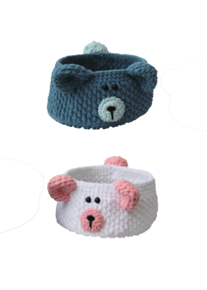 Teddy Basketwith PU leather base