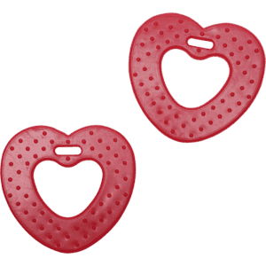 Soft TPE figure - heart - 68 mm - 2 pcs