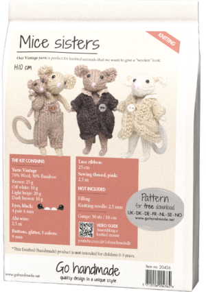 Mice sisters H10 cm