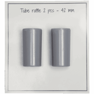 Tube rattle 42mm - Grey - 2 pcs.