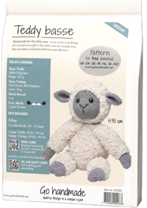 Teddy basse Beige/Grey H30 cm