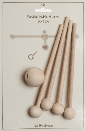 Wooden mobile - 4 branches