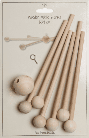 Wooden mobile - 6 branches