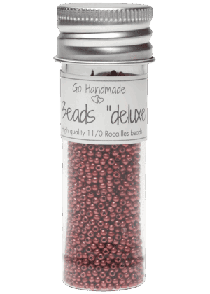Glass Beads - Metallic Red, 30g