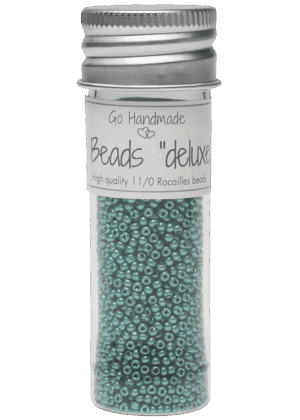 Glass Beads - Metallic Smaragd Green, 30g