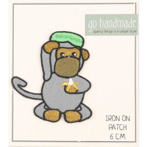 MONKEY, JIMMI - IRON ON PATCH - 6 CM