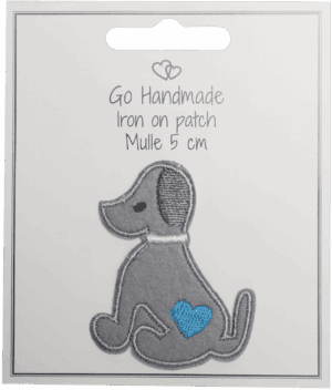 DOG, Mulle - Fabric patches - 5 cm