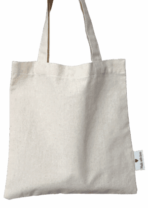 Canvas bag w/ handles & snap button - 100% cotton - 23x23 cm - 'Made with love' label attached