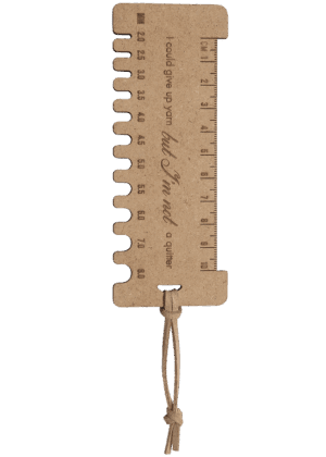 Wooden Ruler, Crochet - 13 x 5 cm