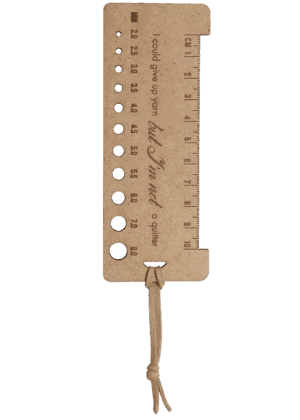 Wooden Ruler, Knitting - 13 x 5 cm