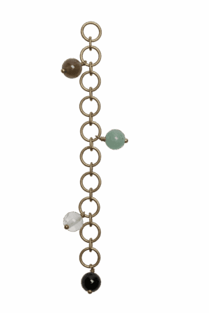 Row counter chain - Mixed stones, 10 rings