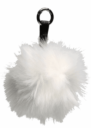 Pompon charm D11cm White/Black
