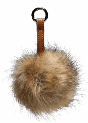 Pompon charm D11cm Natural/Brown