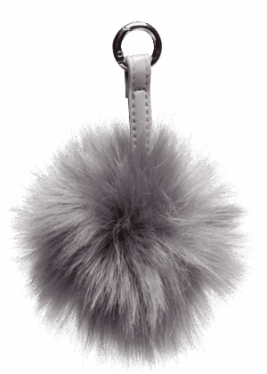 Pompon charm D11cm Grey/Grey
