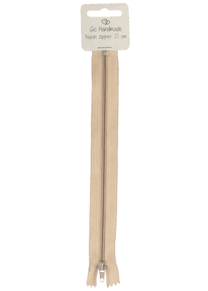Nylon zipper- beige
