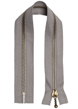 Metal zipper - 35 cm