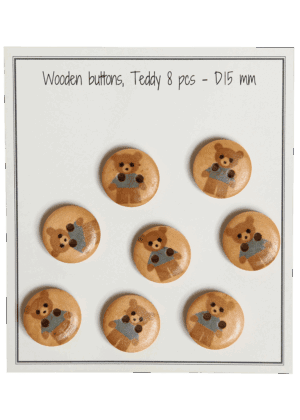 Teddy - D15 mm - 8 pcs. - Blue