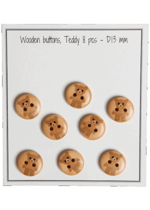 Teddy - D13 mm - 8 pcs. - Beige