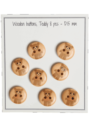 Teddy - D15 mm - 8 pcs. - Beige