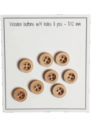 Round groove - D12 mm - 8 pcs. - natural