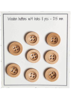 Round groove - D15 mm - 8 pcs. - natural