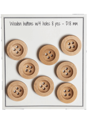 Round groove - D18 mm - 8 pcs. - natural