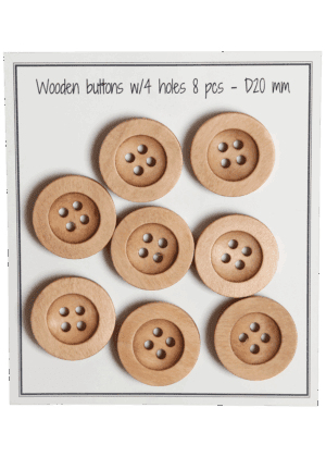 Round groove - D20 mm - 8 pcs. - natural