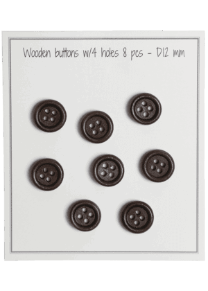 Round groove - D12mm - 8 pcs - Brown