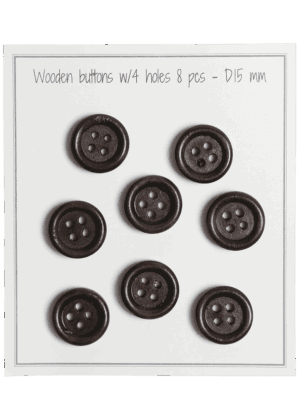 Round groove - D15 mm - 8 pcs - Brown