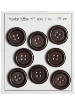 Round groove - D20 mm - 8 pcs - Brown