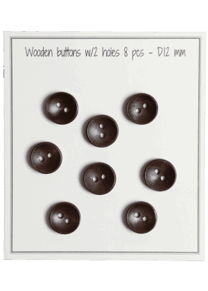 Deep - D12 mm - 8 pcs - Brown