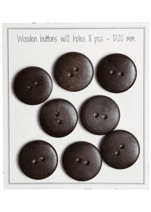 UFO - D20 mm - 8 pcs - Brown