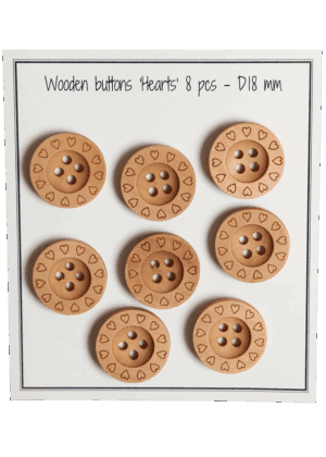 Hearts - D18 mm - 8 pcs.