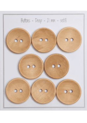 Deep - D21 mm - 8 pcs. - Natural