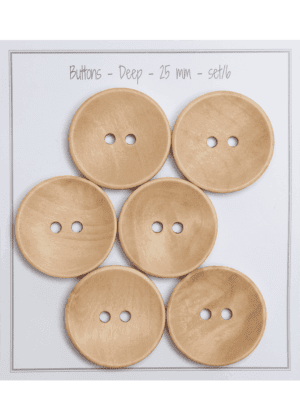 Deep - D25 mm - 6 pcs. - Natural