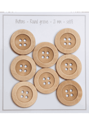 Round groove - D21 mm - 8 pcs - Natural