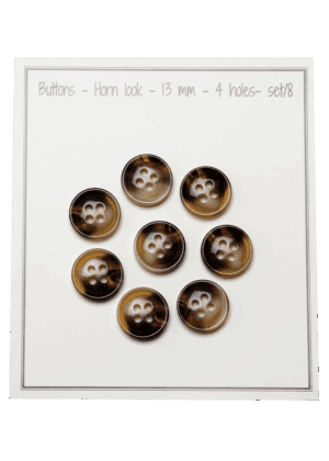 Horn look - 13 mm - 8 pcs
