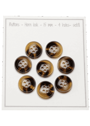 Horn look - 15 mm - 8 pcs