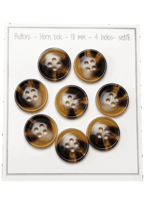 Horn look - 18 mm - 8 pcs
