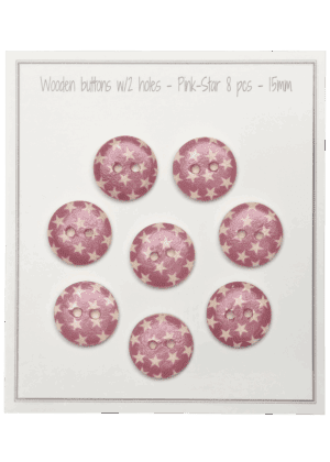Pink-Star - 15 mm - set/8