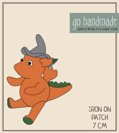 DRAGON, JONAS - IRON ON PATCH - 7 CM