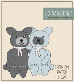 CATS, BURT & BART - IRON ON PATCH - 6 CM