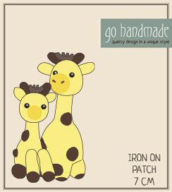 GIRAFFES, LOTTA & JULIA - IRON ON PATCH 7 CM