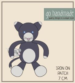 CAT & MOUSE, SIMON & MATS - IRON ON PATCH - 6 cm