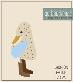 DUCK, DOTTI - IRON ON PATCH - 7 CM